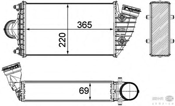 Интеркулер HELLA 8ML 376 783-571