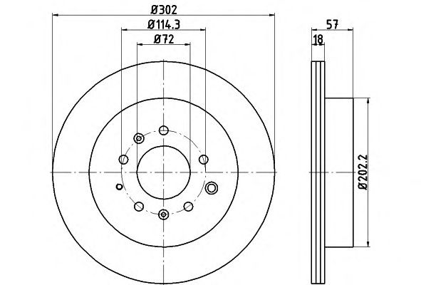 Тормозной диск HELLA 8DD 355 115-791 PRO