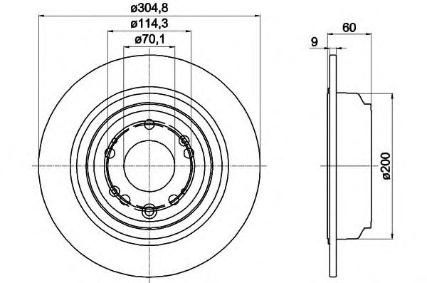 Тормозной диск HELLA 8DD 355 116-111