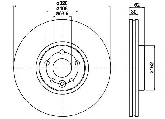 Тормозной диск HELLA 8DD 355 116-181 PRO