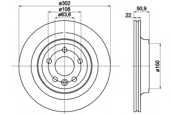 Тормозной диск HELLA 8DD 355 116-191 PRO
