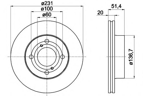 Тормозной диск HELLA 8DD 355 116-501