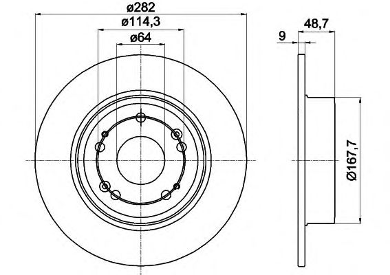Тормозной диск HELLA 8DD 355 116-521