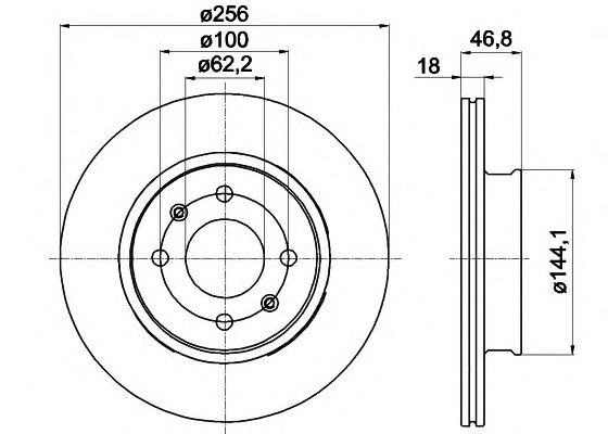 Тормозной диск HELLA 8DD 355 116-561