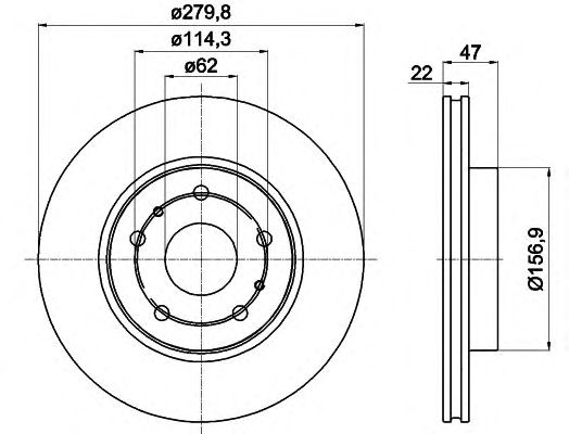 Тормозной диск HELLA 8DD 355 116-771
