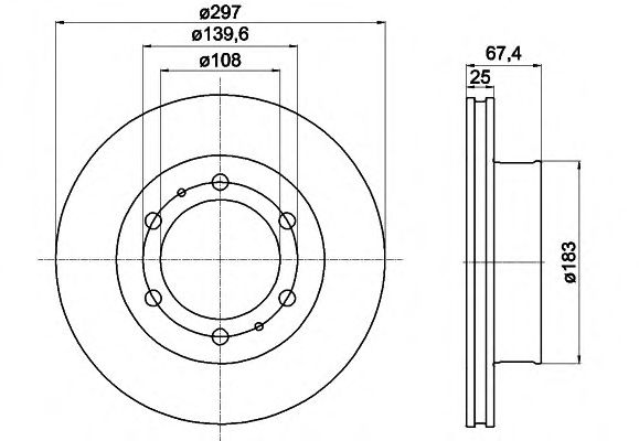 Тормозной диск HELLA 8DD 355 116-821