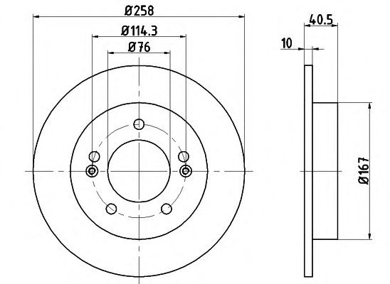 Тормозной диск HELLA 8DD 355 117-011 PRO