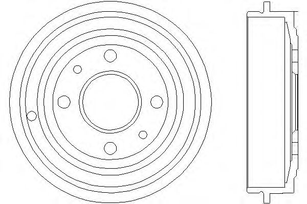 Тормозной барабан HELLA 8DT 355 300-081