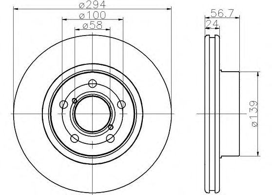 Тормозной диск HELLA 8DD 355 112-051