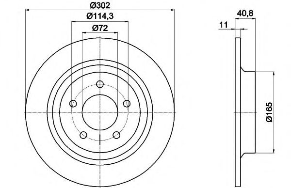 Тормозной диск HELLA 8DD 355 112-901