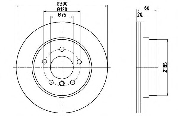 Тормозной диск HELLA 8DD 355 117-831 PRO