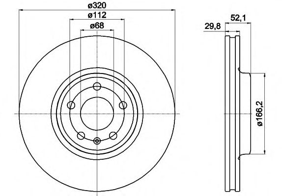 Тормозной диск HELLA 8DD 355 113-911 PRO