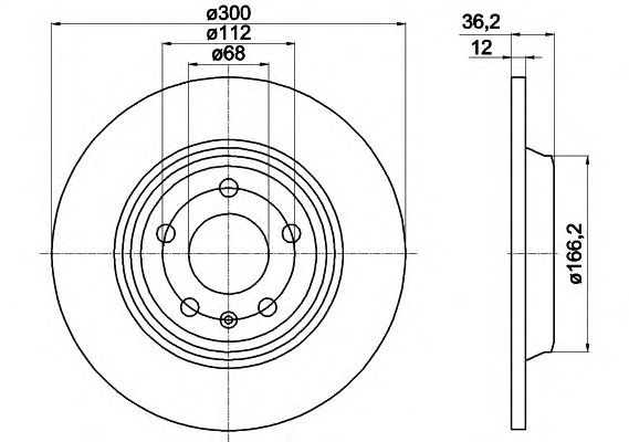 Тормозной диск HELLA 8DD 355 113-931 PRO