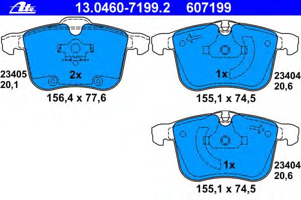 Тормозные колодки ATE 13.0460-7199.2