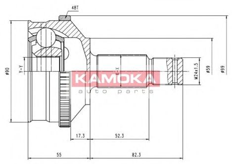 Комплект ШРУСов KAMOKA 6574