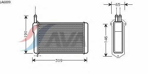 Радиатор отопителя AVA QUALITY COOLING LA6009