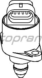 Поворотная заслонка, подвод воздуха TOPRAN 721 460