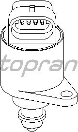 Поворотная заслонка, подвод воздуха TOPRAN 721 458