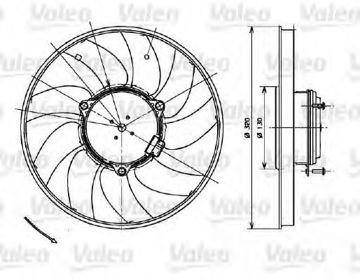 Вентилятор охлаждения VALEO 696083