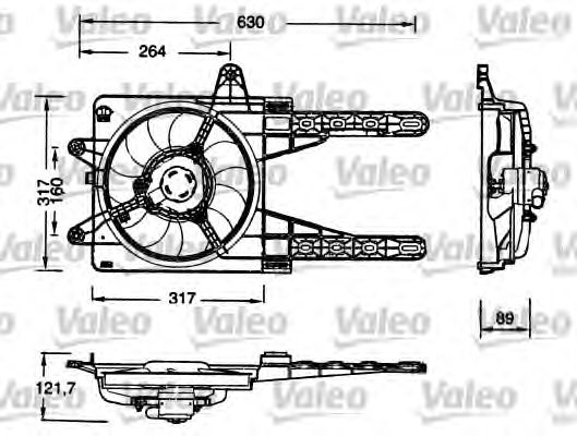 Вентилятор охолодження VALEO 698178