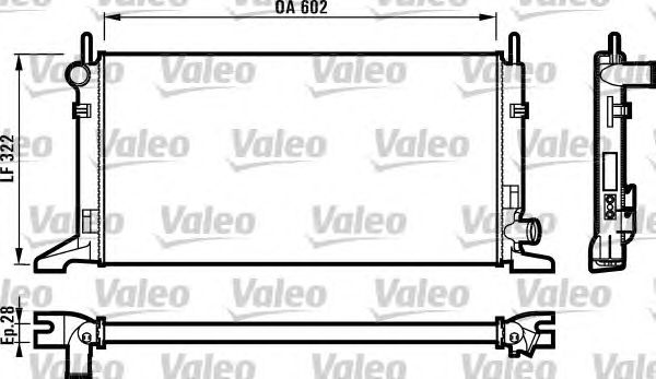Радиатор, охлаждение двигателя VALEO 730117