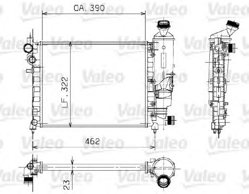 Радиатор, охлаждение двигателя VALEO 730372