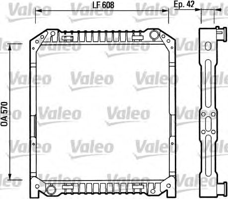 Радиатор, охлаждение двигателя VALEO 730380