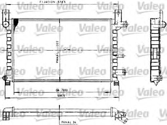 Радиатор, охлаждение двигателя VALEO 730483