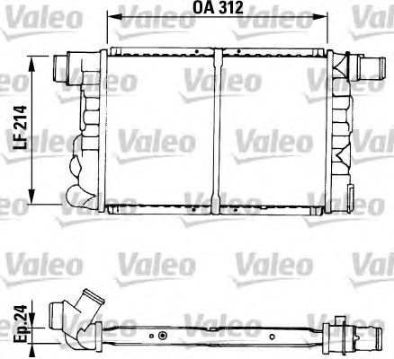 Радиатор, охлаждение двигателя VALEO 730519