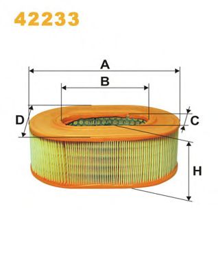 Воздушный фильтр WIX FILTERS 42233
