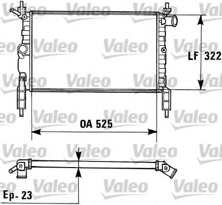 Радиатор, охлаждение двигателя VALEO 730975