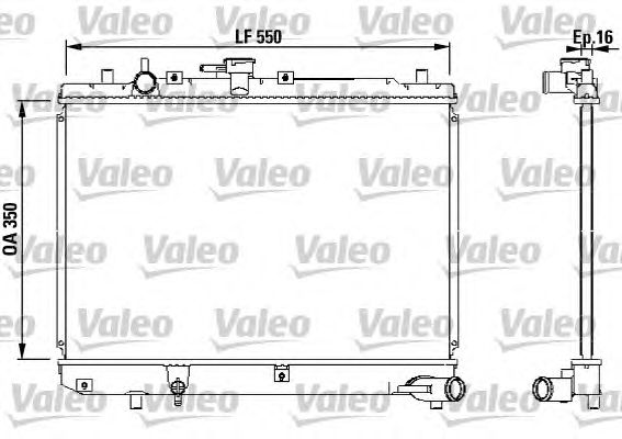 Радиатор, охлаждение двигателя VALEO 731036
