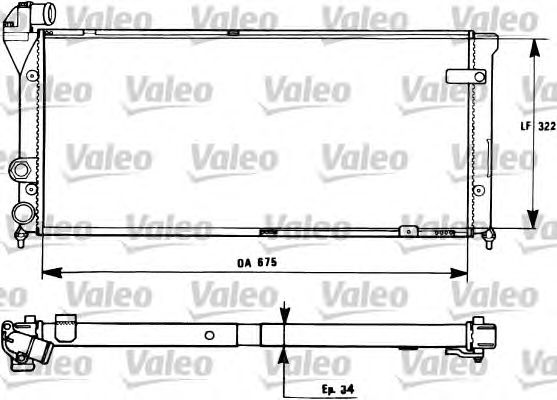 Радиатор, охлаждение двигателя VALEO 731270