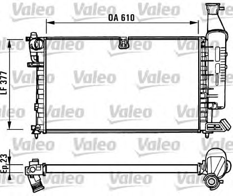 Радиатор, охлаждение двигателя VALEO 731296