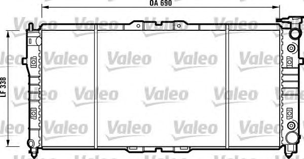 Радиатор, охлаждение двигателя VALEO 731372