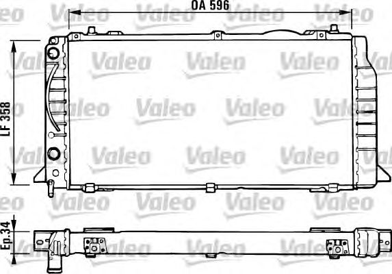 Радиатор, охлаждение двигателя VALEO 731422