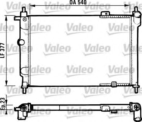 Радиатор, охлаждение двигателя VALEO 731551