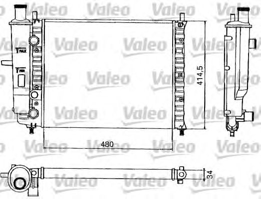 Радиатор, охлаждение двигателя VALEO 731582