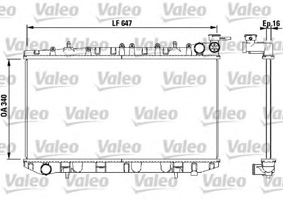 Радиатор, охлаждение двигателя VALEO 731659