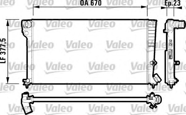 Радиатор, охлаждение двигателя VALEO 731744