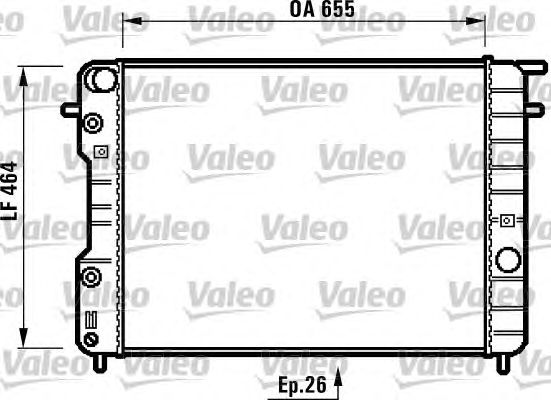 Радиатор, охлаждение двигателя VALEO 731840