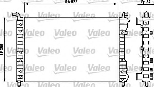 Радиатор, охлаждение двигателя VALEO 732006
