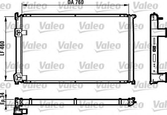 Радіатор, охолодження двигуна VALEO 732063