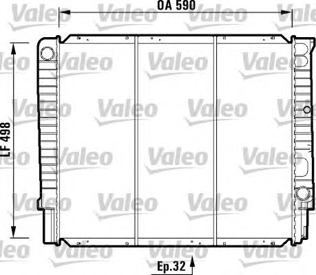 Радиатор, охлаждение двигателя VALEO 732368