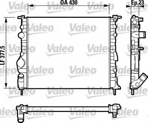 Радіатор, охолодження двигуна VALEO 732389