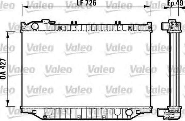 Радиатор, охлаждение двигателя VALEO 732415