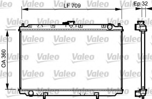 Радиатор, охлаждение двигателя VALEO 732529