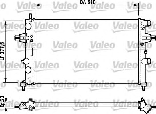 Радіатор, охолодження двигуна VALEO 732551