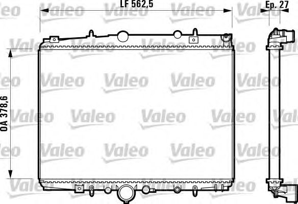 Радиатор, охлаждение двигателя VALEO 732598