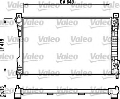 Радиатор, охлаждение двигателя VALEO 732740